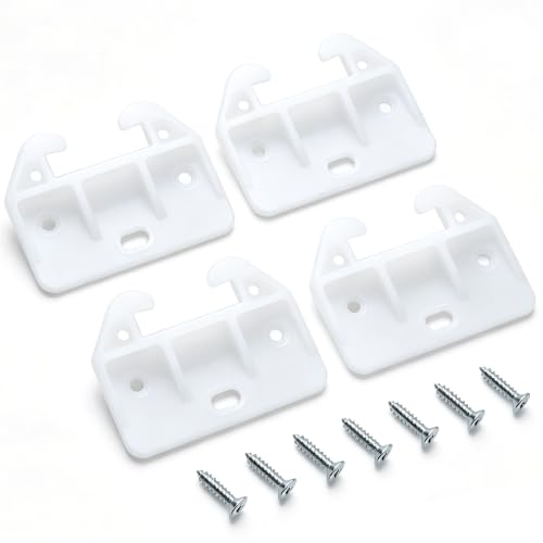 FDXGYH 10 Pcs Plastic Drawer Guides Drawer Track Guides Drawer Rail [White] - size: 58×41×16mm