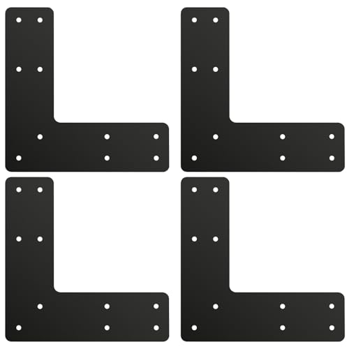 4 Pcs 10*10 Inch Post to Beam Connector, Timber Brackets - style: 4 Pack L Shape（10X10）