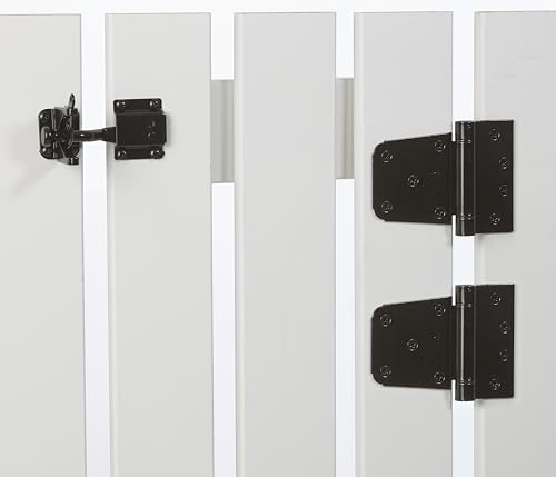 National Hardware Self-Closing Gate Kit, Hinges and Latch, Steel, Black - size: 0