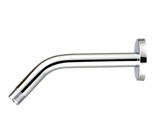 Purelux Shower Arm 8 Inches Universal Replacement Made of Stainless Steel, Chrome Finish Flange Included - color: Chrome, size: 8 Inches