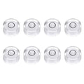 HARFINGTON 8pcs Circular Bubble Spirit Level 15x8mm Mini Round Bubble Spirit Level Little Measuring Layout Tools for TV Industrial Carpentry Picture Frame, White/Black - color: White/Black, size: 15x8mm