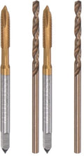 uxcell M3 x 0.5 Spiral Point Thread Tap and 2.5mm Drill Bit Set, Metric Titanium Plated Cobalt High Speed Steel Machine Screw Thread Tap Threading Tool (Pack of 2) - size: M3 x 0.5 + 2.5mm (Pack of 2)