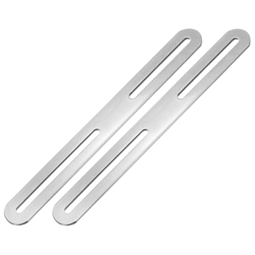 M METERXITY 2-Pack Flat Mending Plate Support 8.27x0.94in, Silver - color: Silver, size: 210 x 24mm