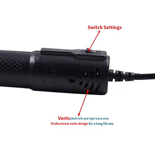 mofa Embossing Heat Pen,Mini Heat Gun,Hot Air Pen Tools Shrink Pen with Stand For DIY Embossing And Drying Paint Multi-Purpose Electric Heating Nozzle 150W 110V (Black,Black) - color: Black,black