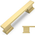 COTYKILEY 10 Pack 3.75 Inch(96mm) Brushed Gold Cabinet Handles Gold Kitchen Cabinet Pulls Cabinet Door Handles Kitchen Cabinet Hardware - color: Brushed Gold, size: 3.75" Hole Center（96MM）
