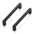 Ravinte Matte Black Square & Solid Cabinet Handles,4 Inch,30 Pack | Zinc Alloy, Flat Black Finish, Screws Included,Drawer Pulls, Cabinet Hardware for Kitchen & Drawer - size: 4 Inch Hole Center