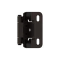 Amerock 1 Pair 1/2" Overlay Oil-Rubbed Bronze Partial Wrap Cabinet Hinge - color: Oil Rubbed Bronze, size: 1/2 Inch (13 mm) Overlay
