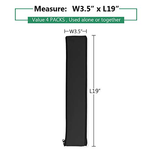 StangH Cable Management Sleeves for Wires 19 Inch, 4 Pieces -Black - color: Black, size: 19"L x 3.5"W-4PACKS