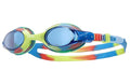 TYR Kids' Swimple Goggles - Colorful Swim Goggles for Beginners - color: Blue/Yellow/Pink