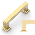 Amerdeco 10 Pack Brushed Gold Cabinet Pulls 3 Inch(76MM) Hole Centers Kitchen Cabinet Handles Cabinet Hardware Kitchen Handles for Cabinets Cupboard Handles Drawer Pulls ZH0019 - color: Brushed Gold, size: 3" Hole Center