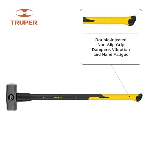 Truper 10 lb Sledge Hammer, 34-Inch Fiberglass Handle - size: 10 lb, style: Fiberglass