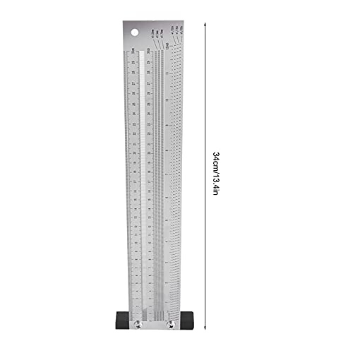Ultra Precision Marking T-Rule Hole Ruler Stainless Scribing Mark Carpenter Line Carpenter Measuring Tool(12 inches) - size: 12 inches