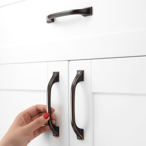 Oil Rubbed Bronze Cabinet Pulls 3-3/4 Inch Drawer Pull 10 Pack 8222 - color: Oil Rubbed Bronze, size: 3-3/4 Inches, style: 10 Pack Arch Pull