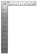 Johnson Level & Tool CS10 Professional Easy-Read Steel Carpenter Square, 8" x 12", Silver, 1 Square - size: 1 Count (Pack of 1)