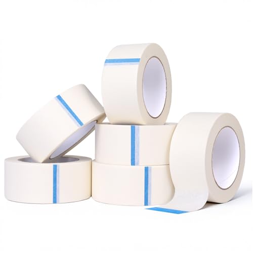 Masking Tape, 2 in x 55 YD, 6 Rolls, 330 YD Total