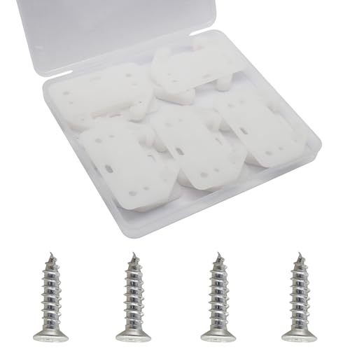 10pcs White Plastic Drawer Slides, 7 Holes Drawer Track Guides - size: 7 Holes
