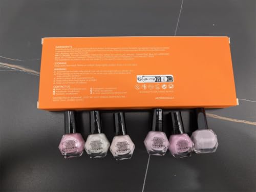 modelones Nail Polish Set, 6 Colors Nude Brown Maroon Nail Lacquer Kit - color: C2 Orange Brown