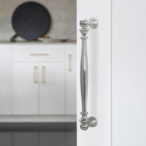 10 Pack 6-1/4 Inch(160mm) Kitchen Cabinet Handles Brushed Satin Nickel Cabinet Pulls Zinc Alloy Drawer Pulls Solid Kitchen Hardware - color: Brushed Satin Nickel, size: 6-1/4'' Hole Center(160mm)