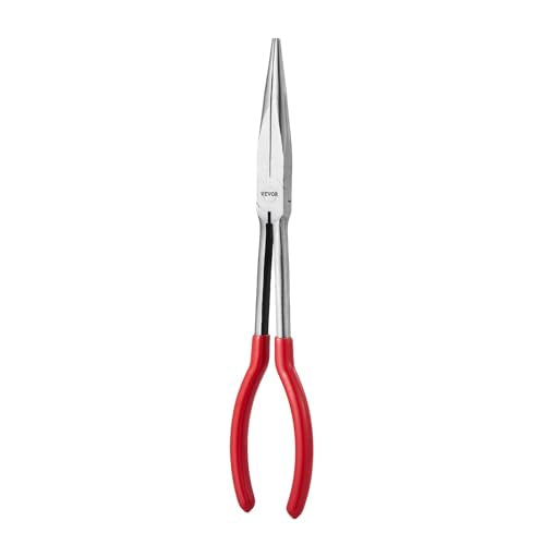 VEVOR 5-Piece Needle Nose Pliers, 11 in Long Needle Nose Pliers Set, Diagonal Cutting Pliers, 45°/ 90° Bent Nose Plier, Round Nose Plier, Long Nose Plier, Professional Pliers Set with Storage Bag - size: 11inch, style: 5pcs