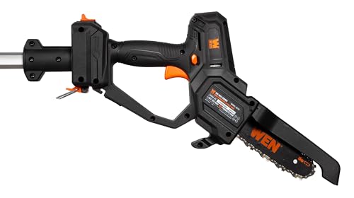 WEN 20V Max Cordless 2-in-1 6-Inch Chainsaw and Pole Saw with 12.3-Foot Reach, 4Ah Battery and Charger (20751) - style: 20V 6 in. Chainsaw & Pole Saw