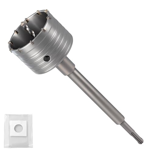 Professional 3-11/32" (85mm) Concrete Hole Saw 220mm SDS Plus & Dust Bag - size: 3-11/32" (85mm)