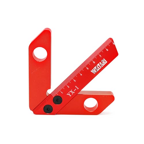 Center Measuring Tool,Center Finder, Line Gauge Center Finder, 45/90 Degree Right Angle Line Gauge Carpenter Ruler,Aluminum Alloy Woodworking Center Scribe Square Center Scribe 90mm - style: 90mm