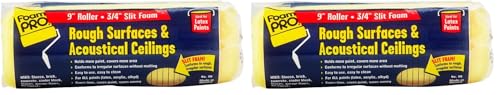 Foam PRO 00066 66 Foam Paint Roller (Pack of 2) - size: 1 Count (Pack of 2), style: Rough Surfaces & Acoustical Ceilings