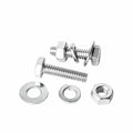 (10sets) 1/4-20x1 Hex Head Screw Bolt,Lock Nuts,Flat & Lock Washers Kits,304 Stainless Steel 18-8 Hex Screws Nuts and Bolts Assortment Kit, Fully Threaded - size: 1/4-20x1