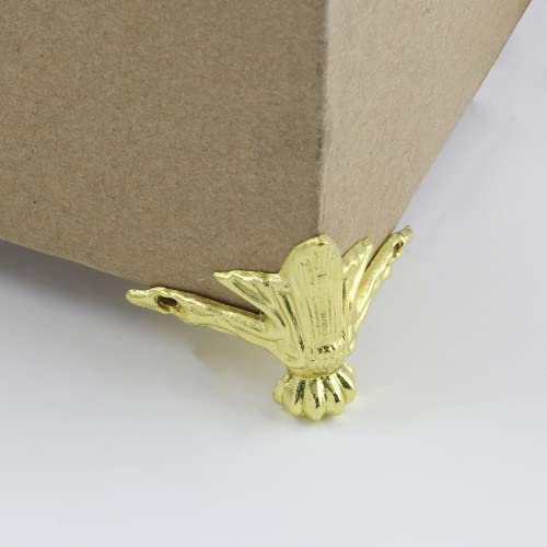 Zorfeter 20 Pcs Antique Brass Box Legs, Style4, Gold - color: Gold, size: Style4