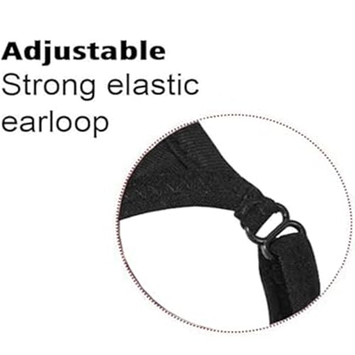Black Dust Face Mask - All Cotton - Reusable Cloth Comfy Fabric Mask | for Adults Women Outdoor Sport Travel, Washable Breathable Half Face Cloth Mouth Masks with Earloop - color: Pack 3 With Adjustable Loops