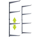 Delta Heavy Duty 4-Tier Lumber Storage Rack Cycle, Holds Up to 640 lbs - Wood Storage Rack with Fully Adjustable Arms - Steel Construction Storage Solution for Garage, Basement & Pantry - style: 16" Gray 4-Tier Heavy Duty Rack