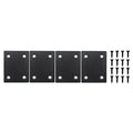 4 Pack Flat Straight Brace Brackets, ULIFESTAR Black Stainless Steel Mending Bracket Plate Metal Shelf Support Fixing Joining Plate for Furniture,Wood,Shelves,Cabinet with Mounting Screws - size: 60 x 48 x 2 mm