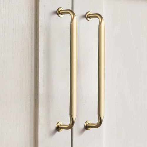 12 Pack Champagne Bronze Zinc Alloy Cabinet Handles - 6.3''(160mm) Hole Center Cabinet Pull Hardware for Bedroom, Kitchen L101 - color: Champagne Bronze, size: 6.3'' Hole Center