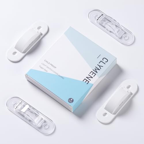 Wall Switch Guard, Child Proof Light Switch Cover Guard | Toggle Style | Light Switch Protection | Keep Toggle Switch in On or Off Position | 4 Pack, White - size: 4 Pack