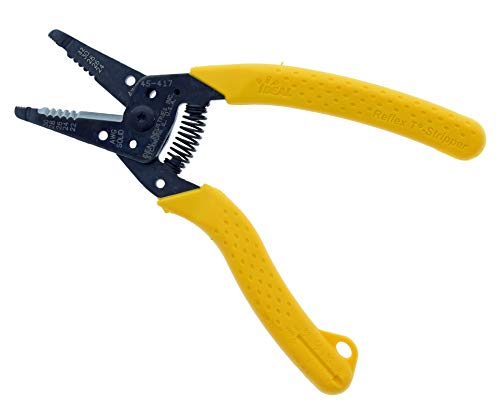 IDEAL Electrical 45-417 Premium Reflex T Stripper - 22-30 AWG solid, 24-32 AWG stranded, Wire Stripper with Plier Nose, Slide Lock, Textured Grips (Pack of 2) - size: 22-30 AWG Solid (Pack of 2)