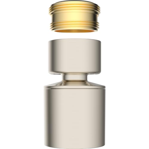 Hibbent NSF/ANSI/CAN 61 & cUPC Certified Faucet Aerator, Brushed Nickel - color: Brushed Nickel, style: Classic 360 Degree Faucet Aerator
