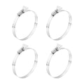 HARFINGTON 4pcs Hose Clamps 3.1"-4" (78-101mm) Adjustable 304 Stainless Steel Worm Gear Hose Clamps Assortment Kit for Plumbing Dryer Vent Automotive Dust Collector - size: 78-101mm