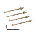 PATIKIL 4 Set Bunk Bed Bolts and Nuts Kit, M6x110mm Furniture Bolts Hex Drive Socket Cap Hardware Replacement for Beds Headboards Chairs - size: M6x110mm