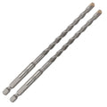 Narwhal 1/4 Inch Masonry Drill Bits (2 Pack - 6" Length Industrial Grade) Carbide Tipped Easily Cuts Through Concrete, Cement, Block, Stone, & More! - size: 1/4 in