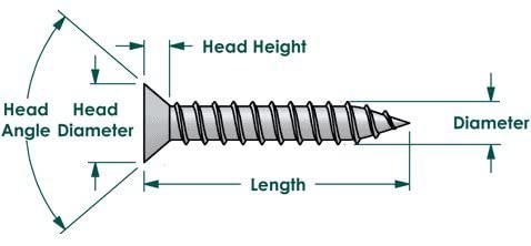 BCP Fasteners #6 x 5/8" Zinc-Plated Flat Head Wood Screws, 25 Pack - size: #6 x 5/8"