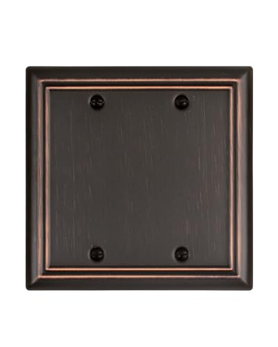 Switch Plates Outlet Covers, 1-Pack Metal Wall Plate, Aged Bronze - color: Aged Bronze, size: 2 Blank 1PK