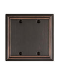 Switch Plates Outlet Covers, 1-Pack Metal Wall Plate, Aged Bronze - color: Aged Bronze, size: 2 Blank 1PK