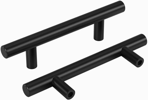 homdiy 15Pack 5in Cabinet Handles Black Cabinet Pulls for Kitchen Cabinets - color: Black, size: 5in hole centers