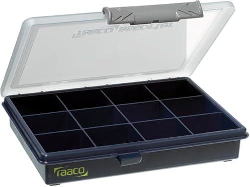 Raaco Assorter 6-12 Tool Box Organizer, 12-Slot Small Parts & Hardware - size: Compact –12 Slots, style: Fixed Grid