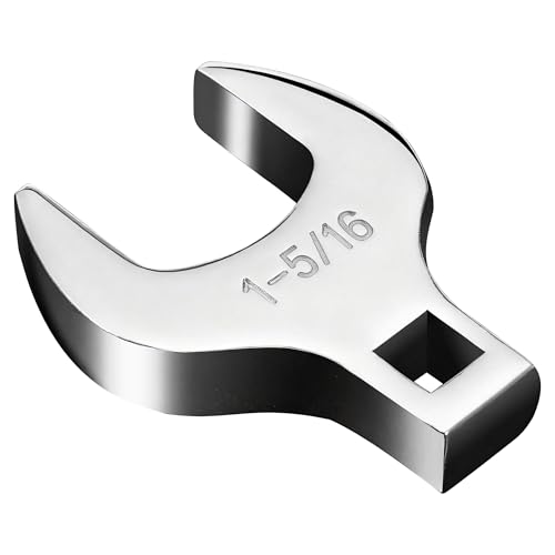 1/2'' Full Polish Drive Jumbo Crowfoot Wrench, Open End Wrench, SAE, 1-5/16'', CR-V Steel, Tools for Mechanics Maintenance or Repairs, Access Fasteners in Tight Spaces Work Hard-To-Reach Areas - size: SAE-1-5/16''