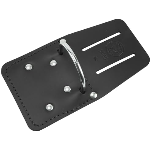 Klein Tools 5456 Leather Hammer Holder with Slotted Connection and Metal Ring - color: Black, size: Pack of 1