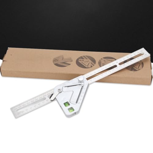 Uonlytech Combination Multifunctional Angle Ruler Carpenter Square Adjustable Right Angle Ruler 90 Degree Layout Tool for Woodworking Framing Machinist Measuring and Marking