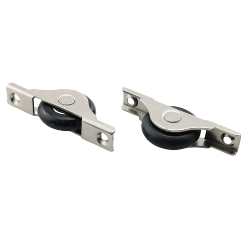 TAODAN 2PCS 29mm Black Screen Door Roller Wardrobe Wheel Nylon Pulleys with Stainless Steel Housing for Garage Screen Door and Sliding and Cabinet Door