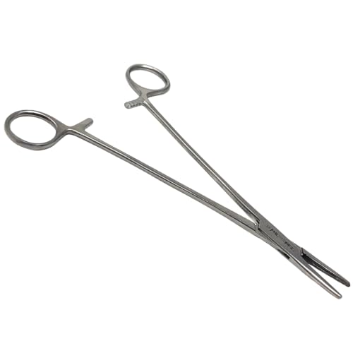 Mayo Hegar Needle Holder Driver with Cross Serrated Jaws Made of Stainless Steel Comes in Multi Position Locking Mechanism Clamping Pliers (8 Inch) - size: 8 Inch