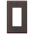 Amerelle Manhattan Single Rocker Cast Metal Wallplate in Aged Bronze - size: 1 Rocker